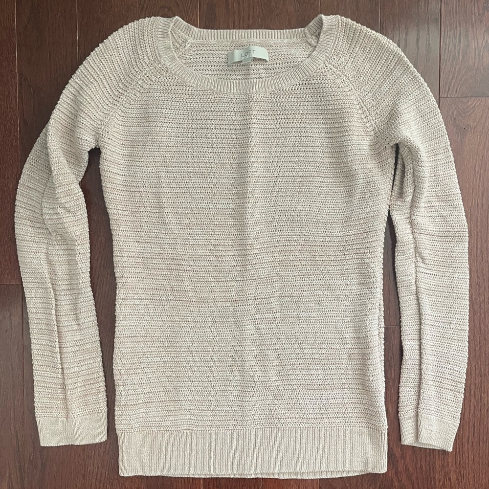 Loft Dusty Pink Knit Sweater